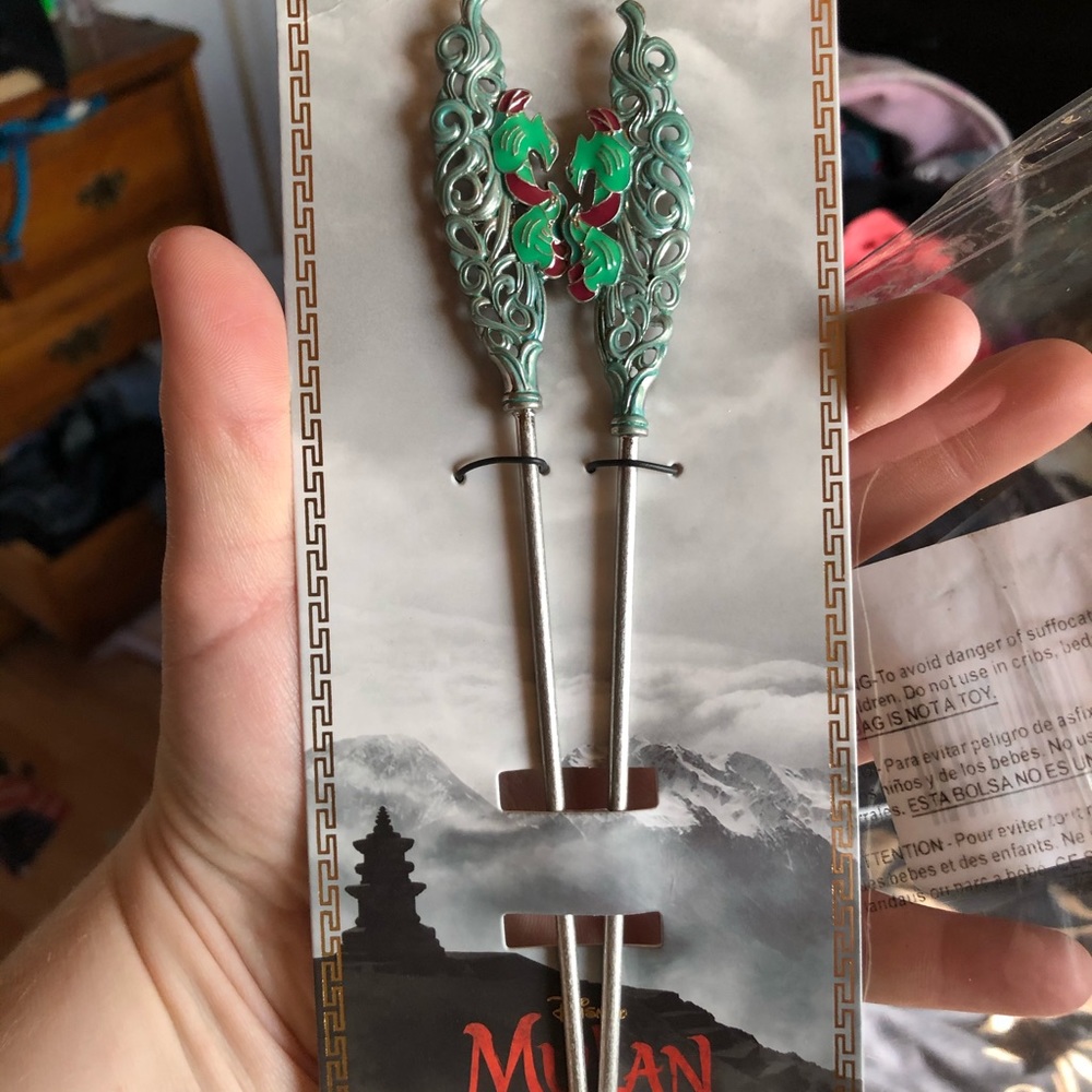 Disney Mulan hair sticks, NWT